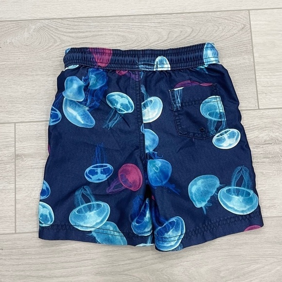 Lands’ End Jelly Fish Swim Trunk Shorts S/4 Blue - Picture 2 of 7